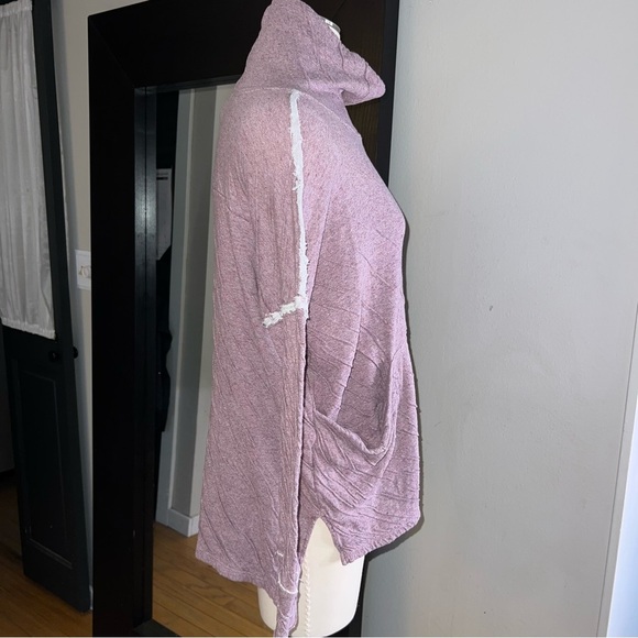 Free People/We the Free Lavender Slouchy Pocket Turtleneck Tunic Top Sz Small - Picture 3 of 10